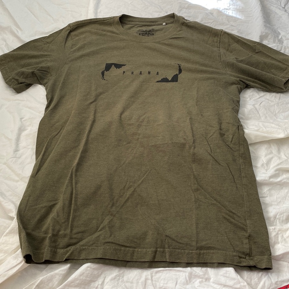 Prana Green Logo Tee Small
